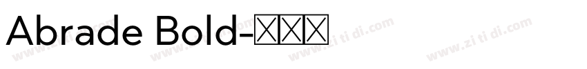 Abrade Bold字体转换